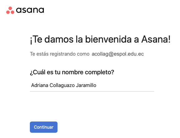 Bienvenida Asana