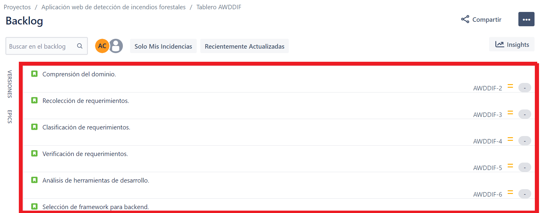 Banner proyecto Jira