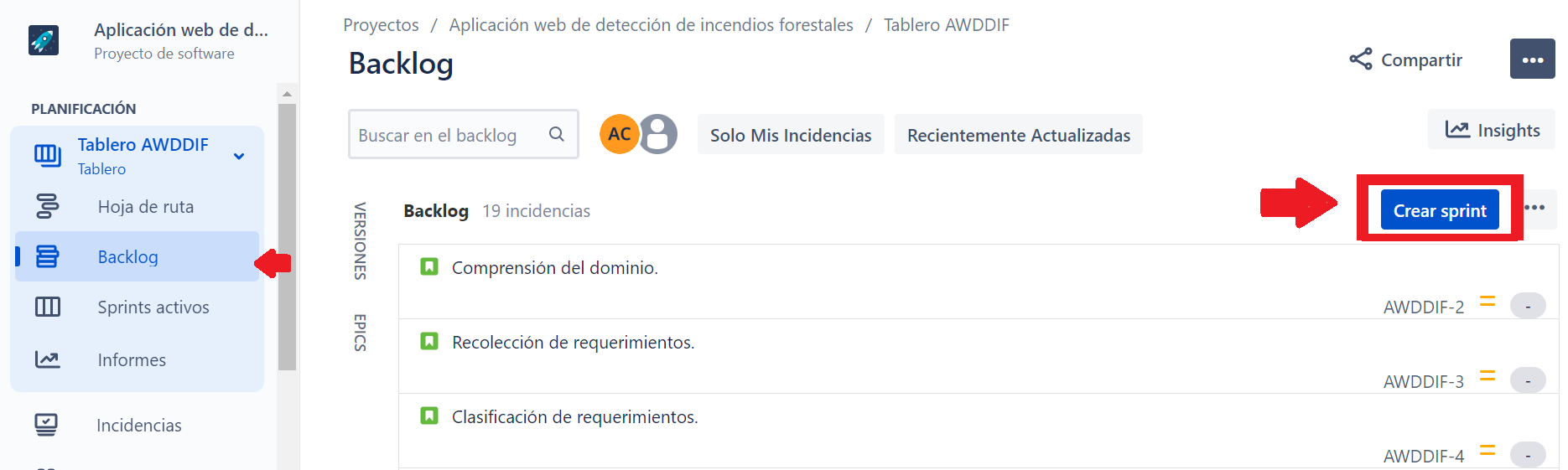 Banner proyecto Jira